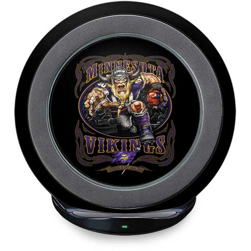 Liquid Blue NFL Minnesota Vikings Running Back Fast Charge Wireless Charging Stand Skin